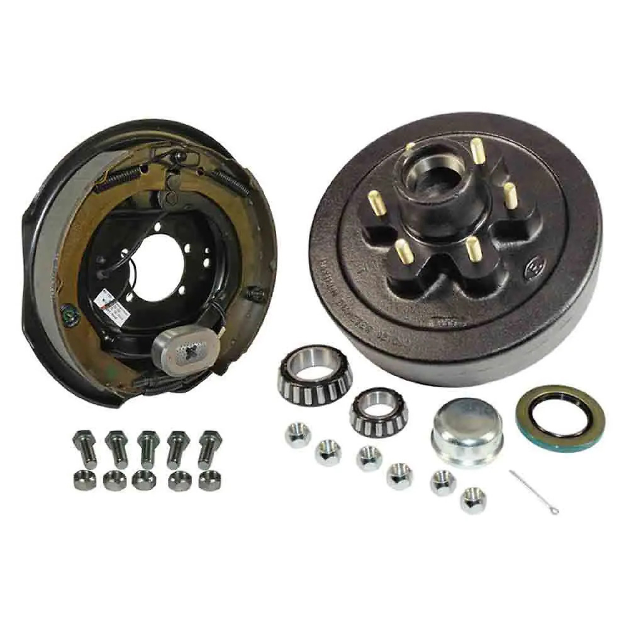 Rigid Hitch, Electric Drum Brake Kit, Passenger Side, 12in, 6-Bolt on 5.5 inch Circle, Model# BPH1206ER
